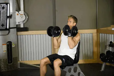 Animation of Arnold Dumbbell Press
