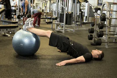 Animation of Ball Leg Curl