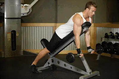 Animation of Barbell Curls Lying Against An Incline