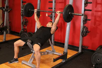 Animation of Barbell Incline Bench Press - Medium Grip