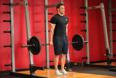 Animation of Barbell Shrug Behind The Back