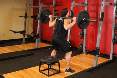 Animation of Barbell Squat To A Bench