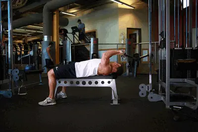 Animation of Cable Lying Triceps Extension