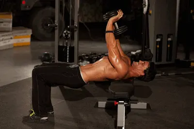 Animation of Close-Grip Dumbbell Press