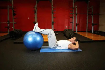 Animation of Crunch - Legs On Exercise Ball