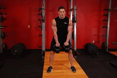 Animation of Double Kettlebell Alternating Hang Clean