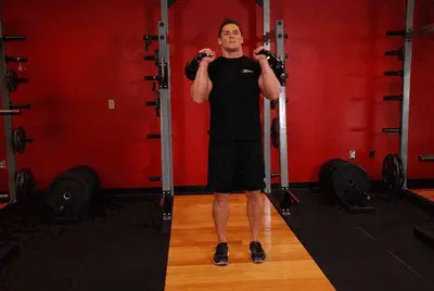 Animation of Double Kettlebell Jerk