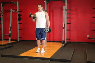 Animation of Dumbbell Alternate Bicep Curl