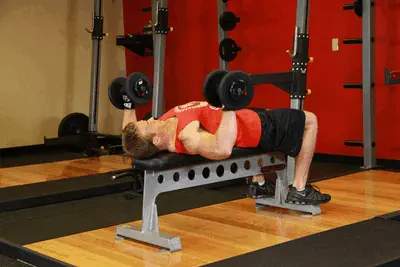 Animation of Dumbbell Bench Press