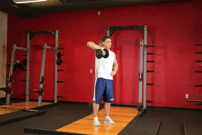 Animation of Dumbbell One-Arm Upright Row