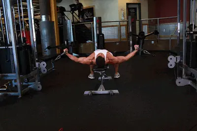 Animation of Flat Bench Cable Flyes