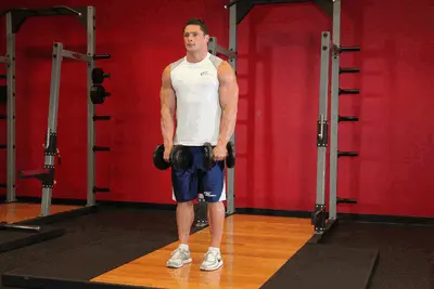 Animation of Front Two-Dumbbell Raise