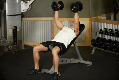 Animation of Incline Dumbbell Bench With Palms Facing In