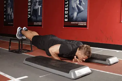 Animation of Incline Push-Up Depth Jump