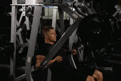 Animation of Leverage Decline Chest Press
