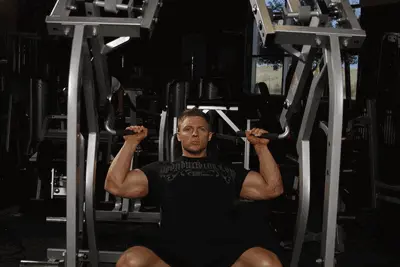 Animation of Leverage Shoulder Press